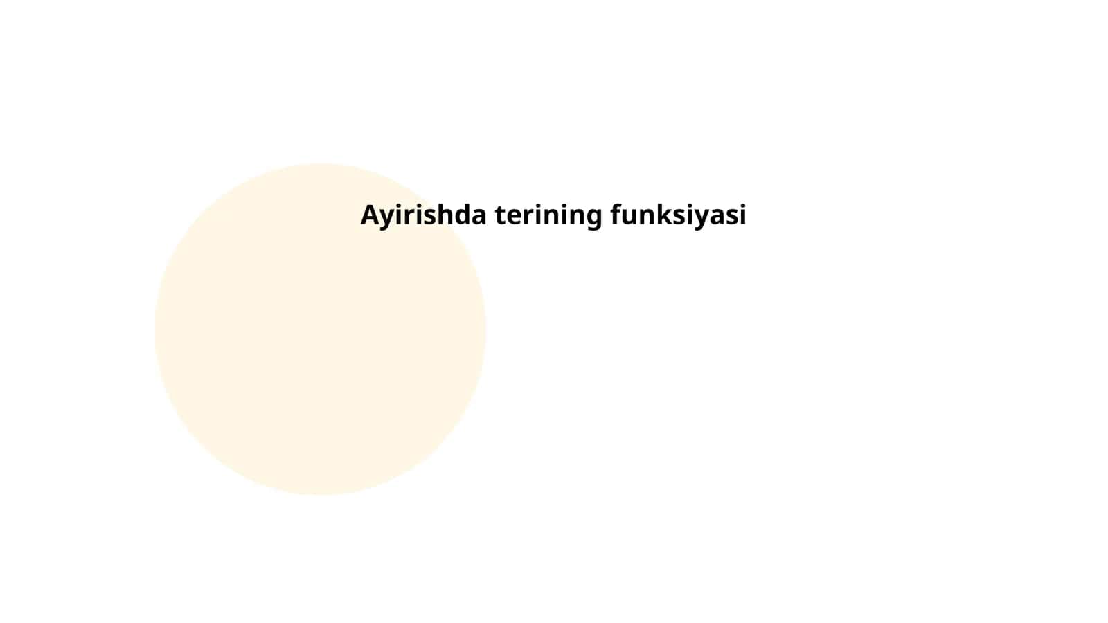 Ayirishda terining funksiyasi
