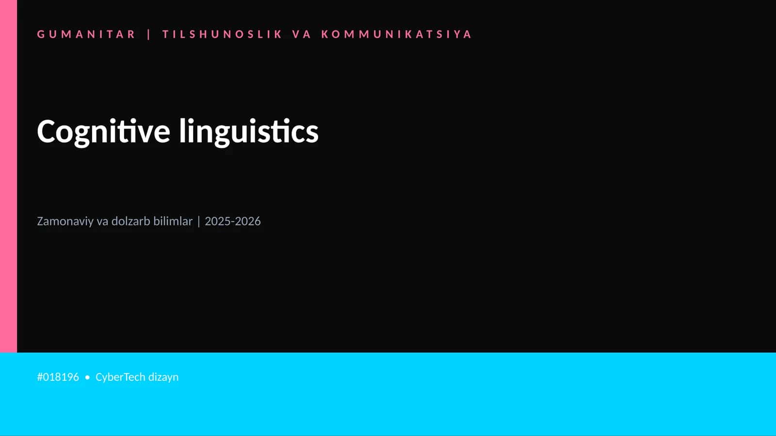 Cognitive linguistics