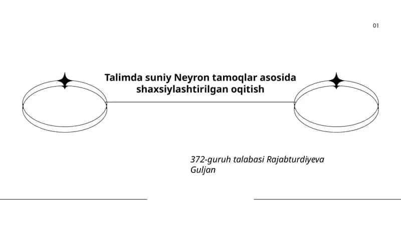 Sun'iy Neyron Tamoqlari Asosida Shaxsiylashtirilgan O'qitish