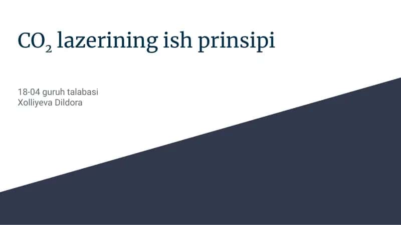 CO2 lazerlarining ish prinsipi