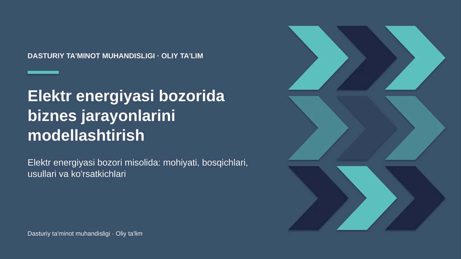 elektr energiyasi bozorida biznes jarayonlarini modellashtirish 3364
