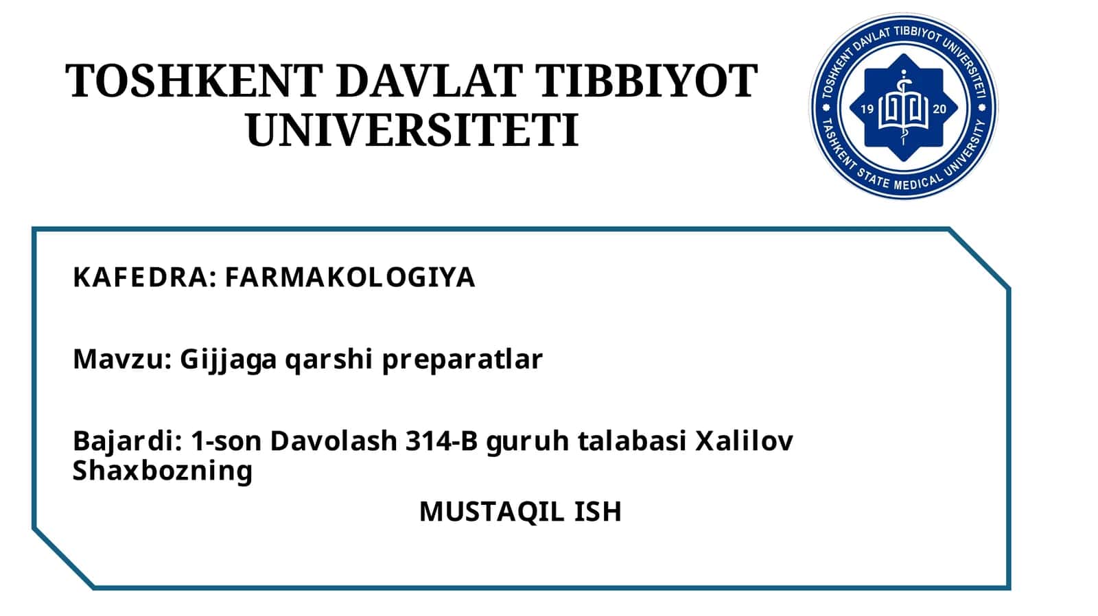 Gelmintozlarning biologik asoslari va terapiya tamoyillari