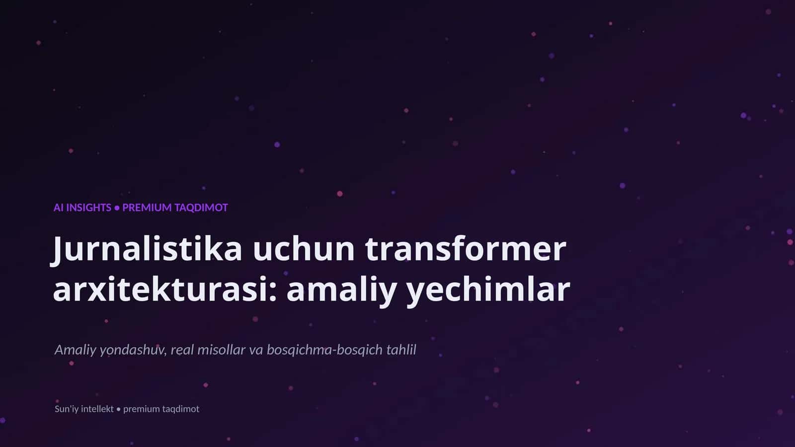 Sun'iy intellekt • premium taqdimot