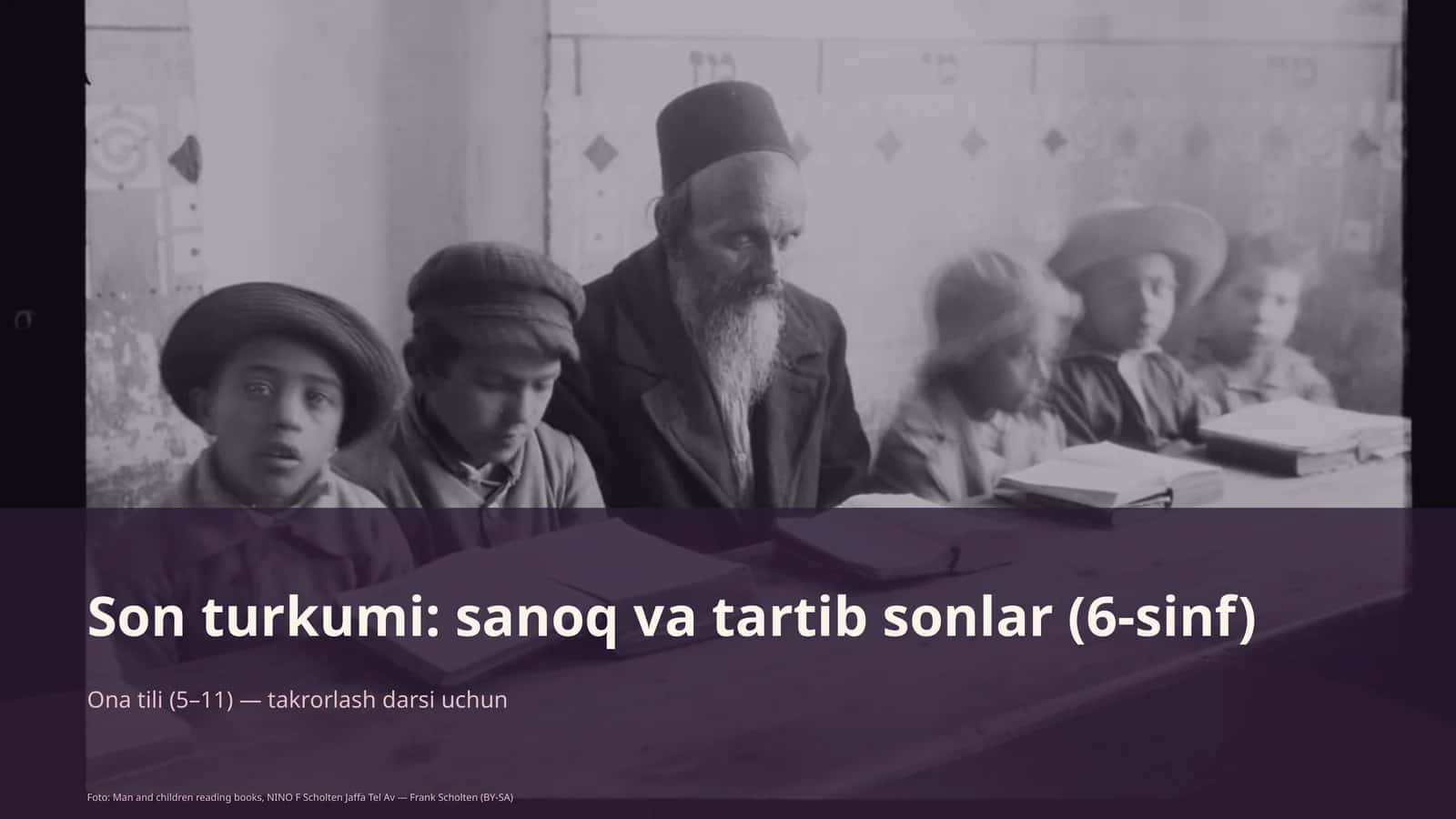 Son turkumi: sanoq va tartib sonlar (6-sinf)