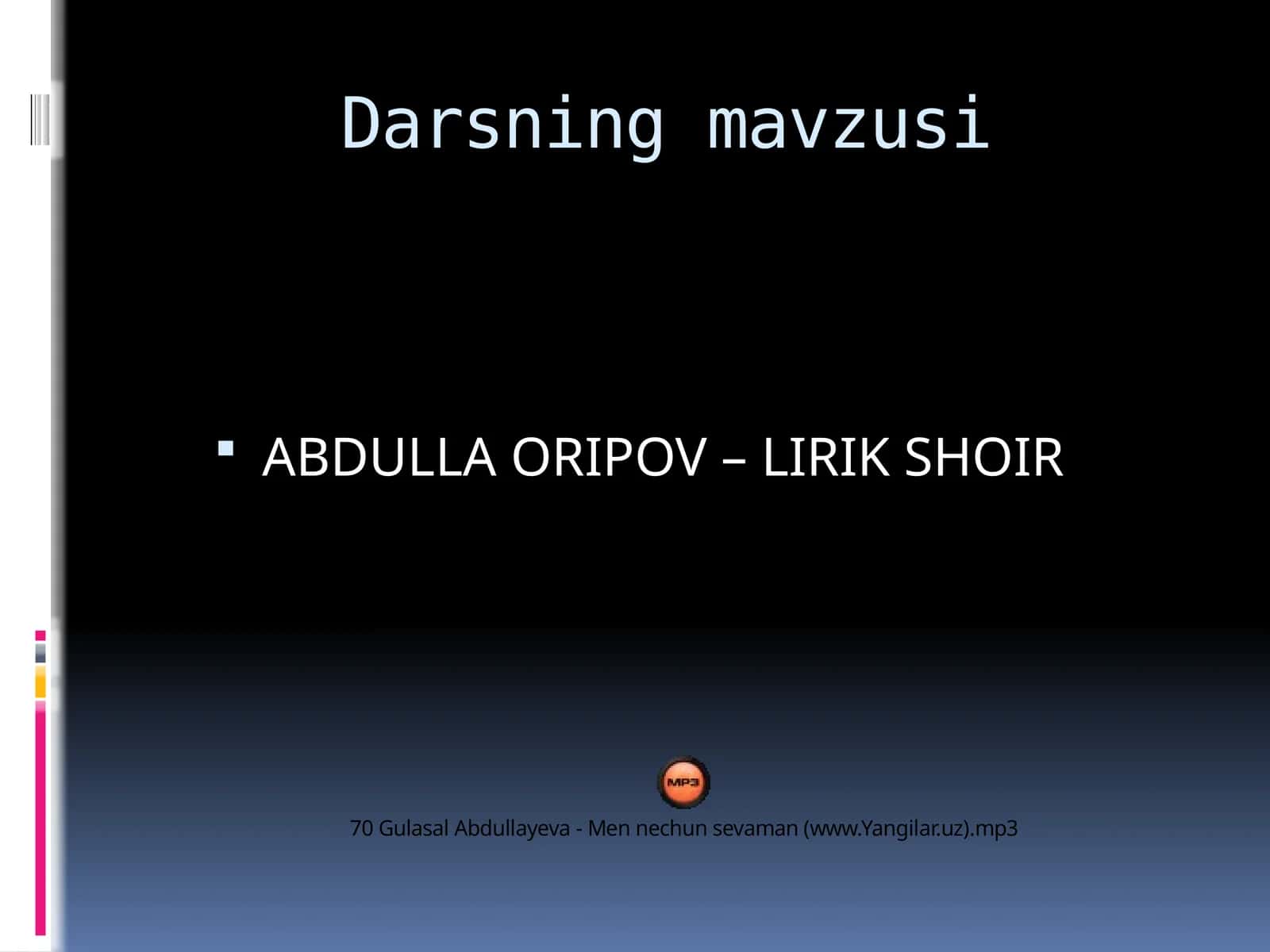 ABDULLA ORIPOV – LIRIK SHOIR
