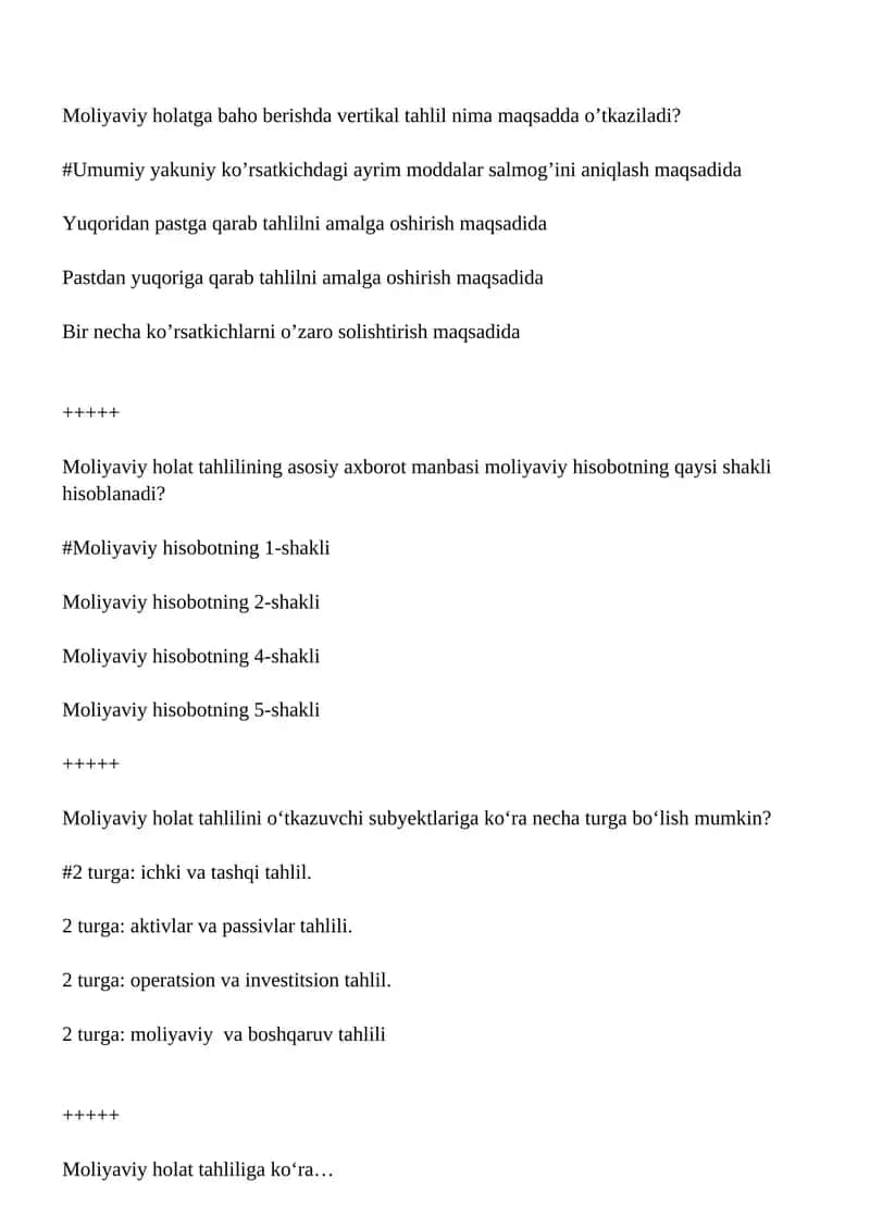 Moliyaviy holat tahlili