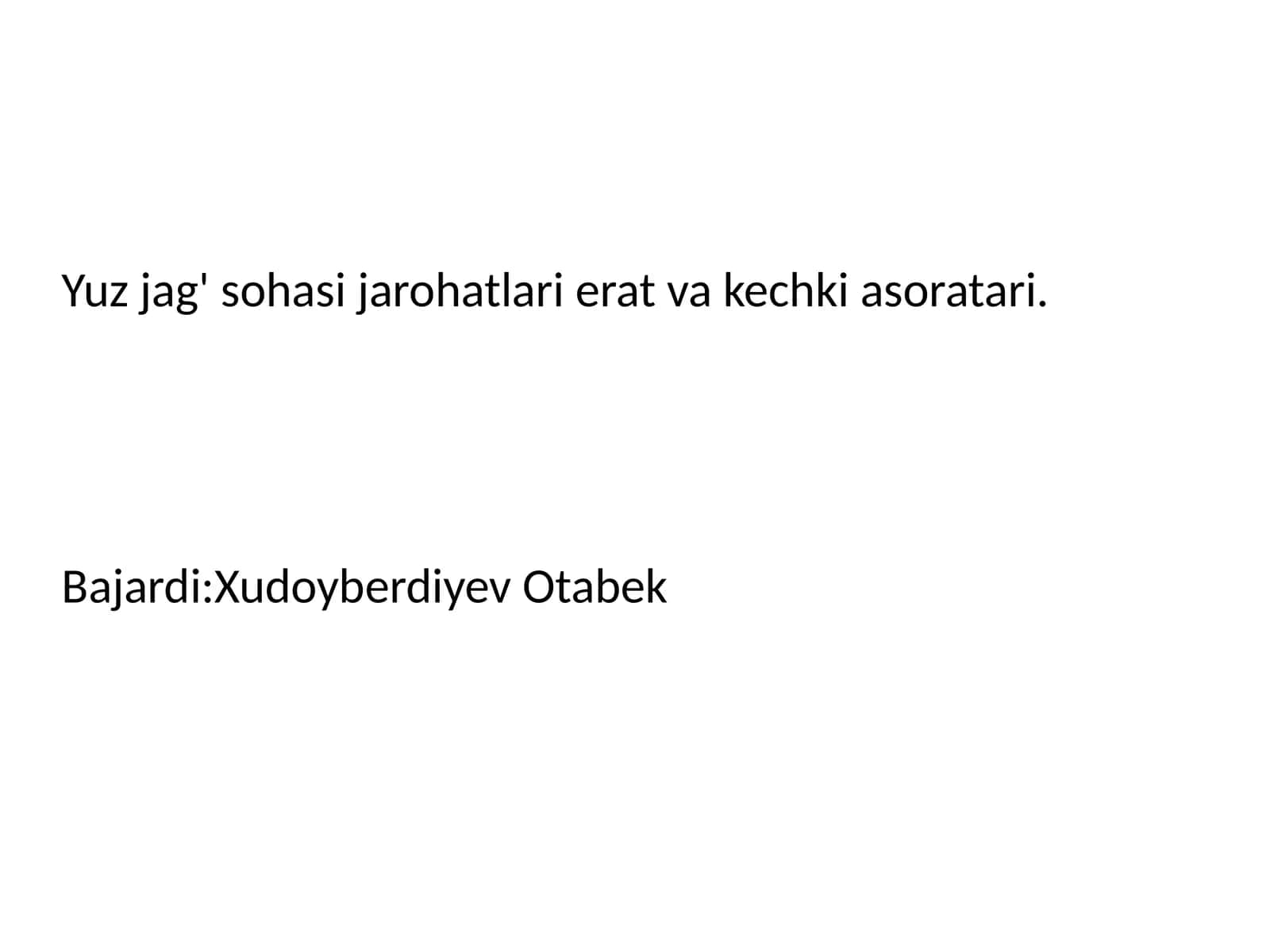 Yumshoq to‘qimalar jarohatlarining asoratlari
