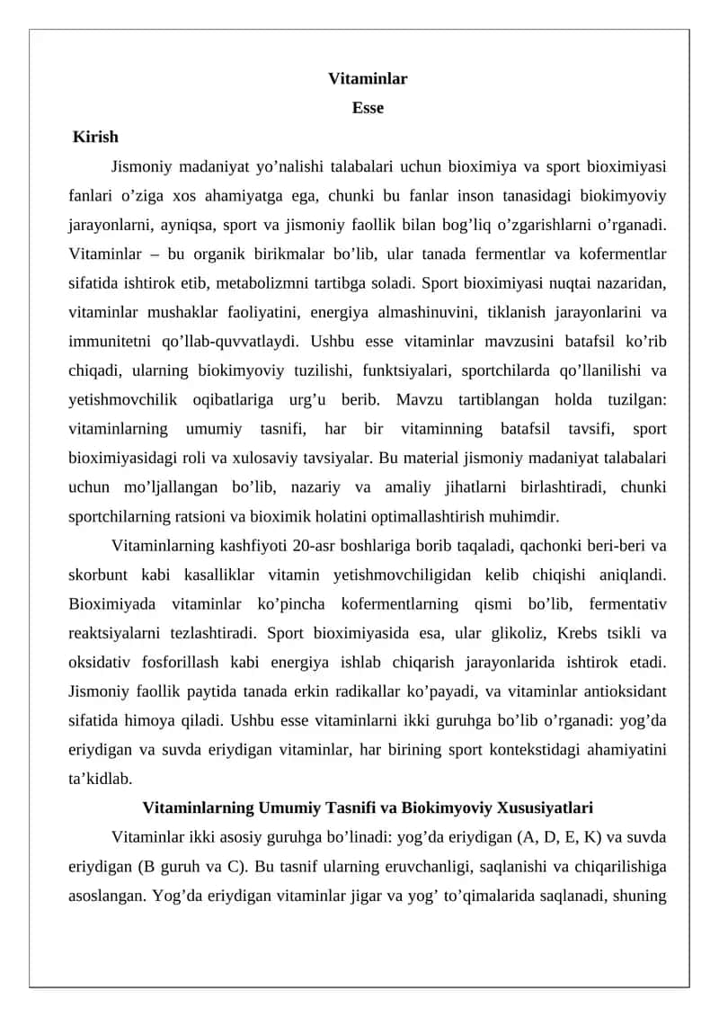Vitaminlar