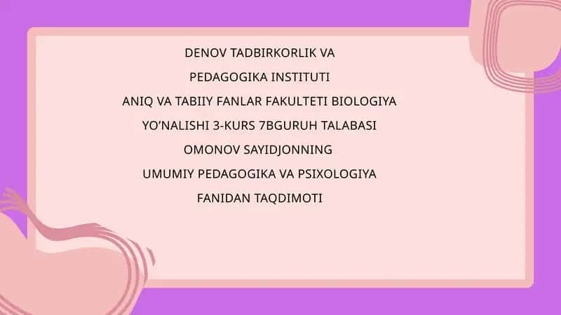 Yosh avlod tarbiyasida oila va mahallaning o‘rni