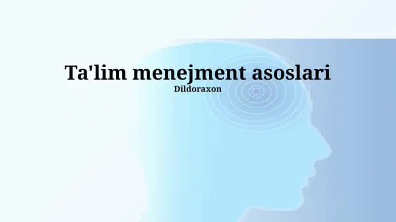 Ta'lim menejment asoslari