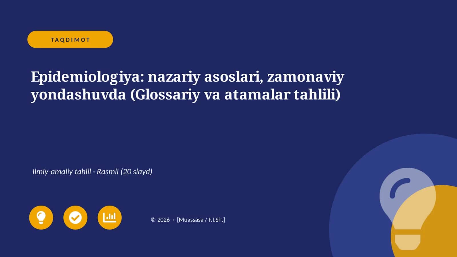 Epidemiologiya: nazariy asoslari, zamonaviy yondashuvda (Glossariy va atamalar tahlili)