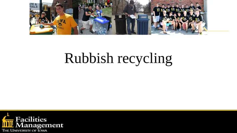 Rubbish recycling
