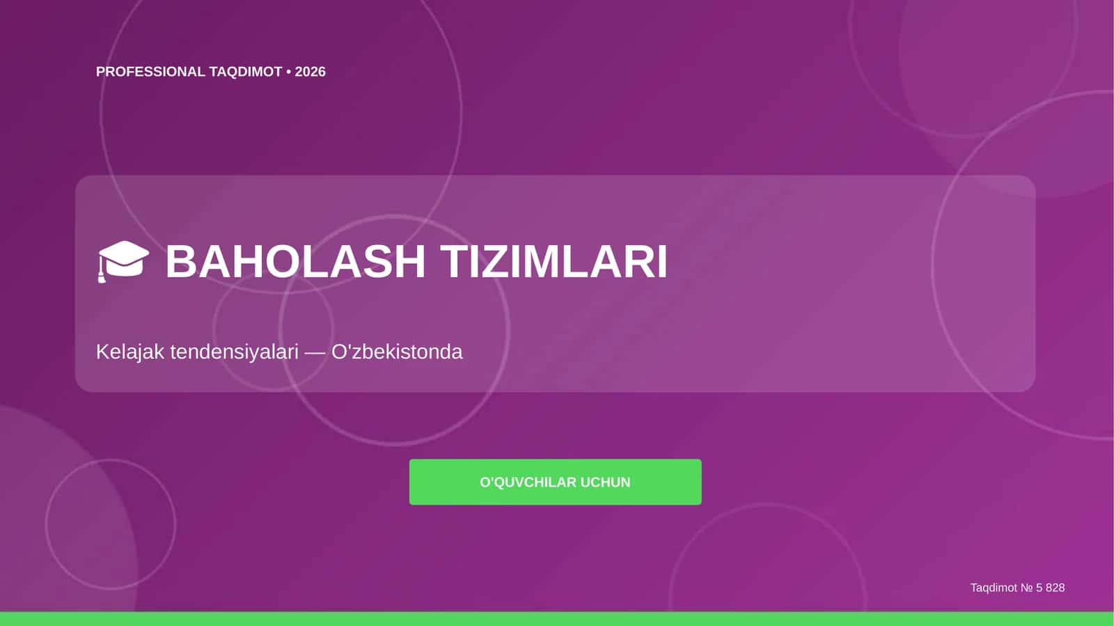 TAQDIMOT • 2026