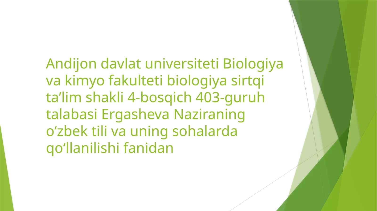 Biologiya faniga oid atama va kalitsoʻzlar
