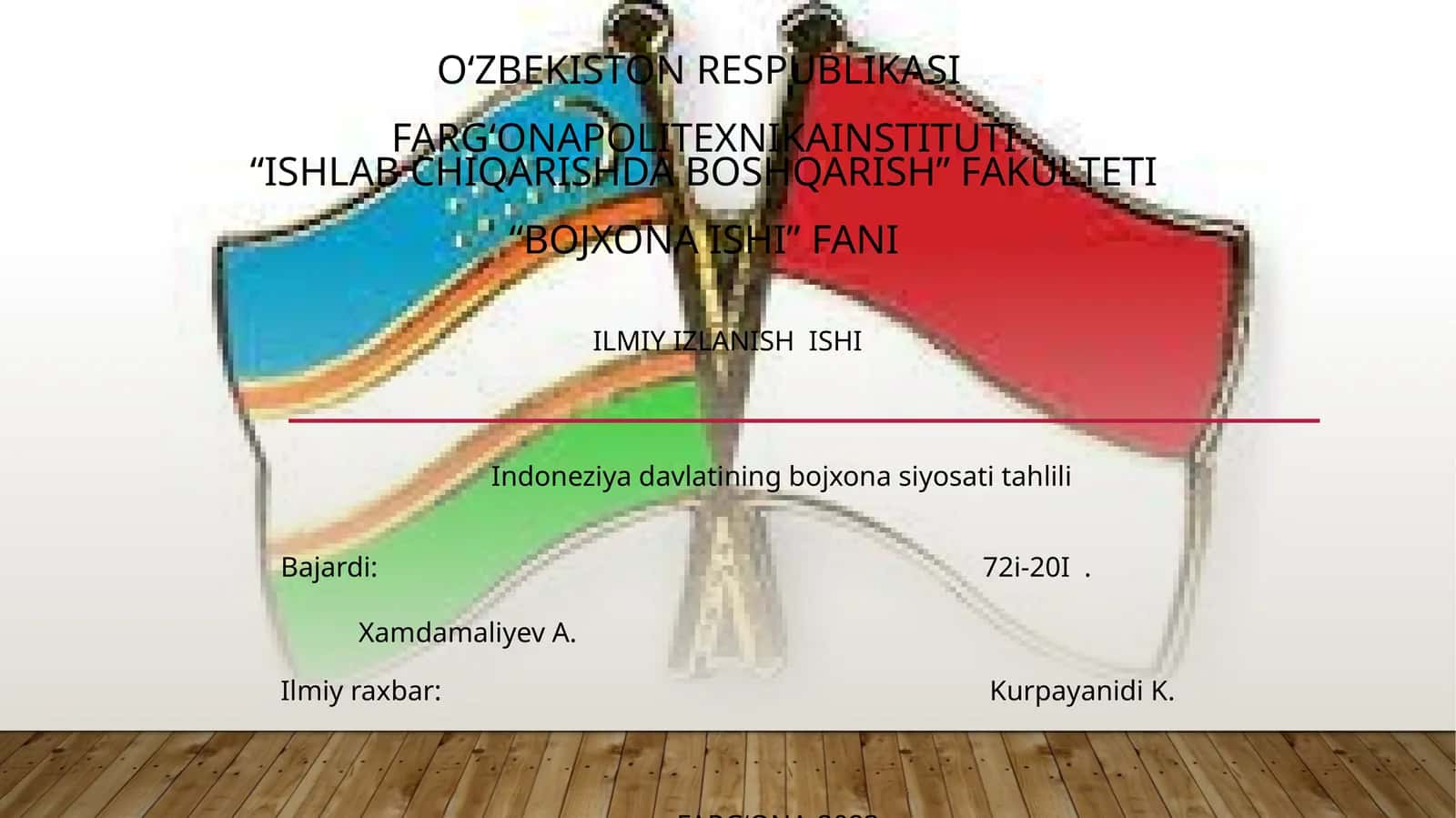 Indoneziya davlatining bojxona siyosati tahlili