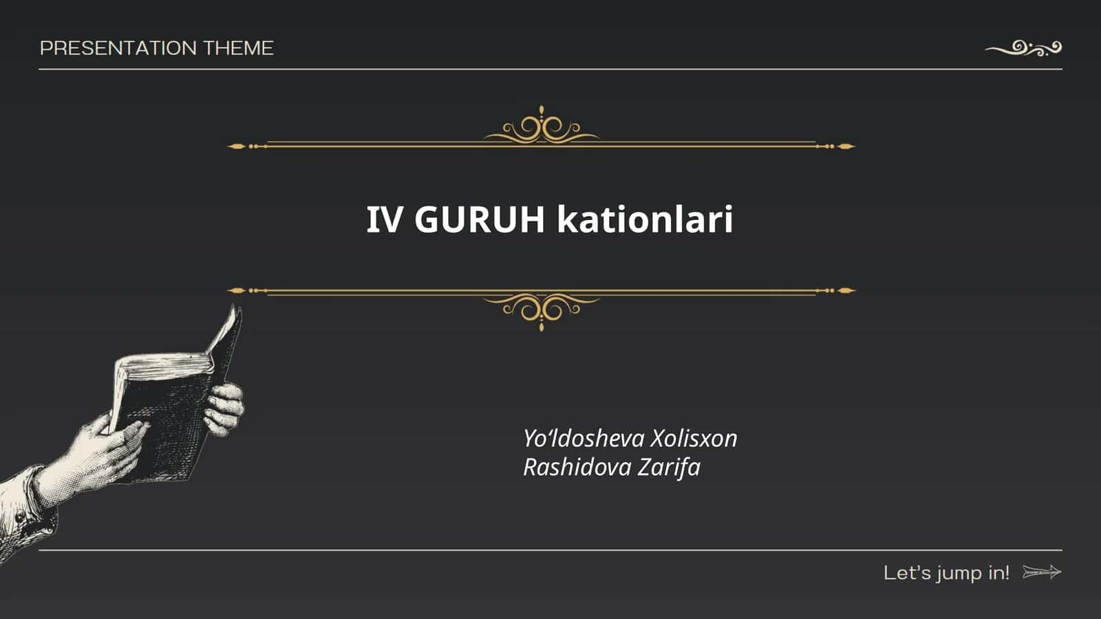 IV GURUH kationlari