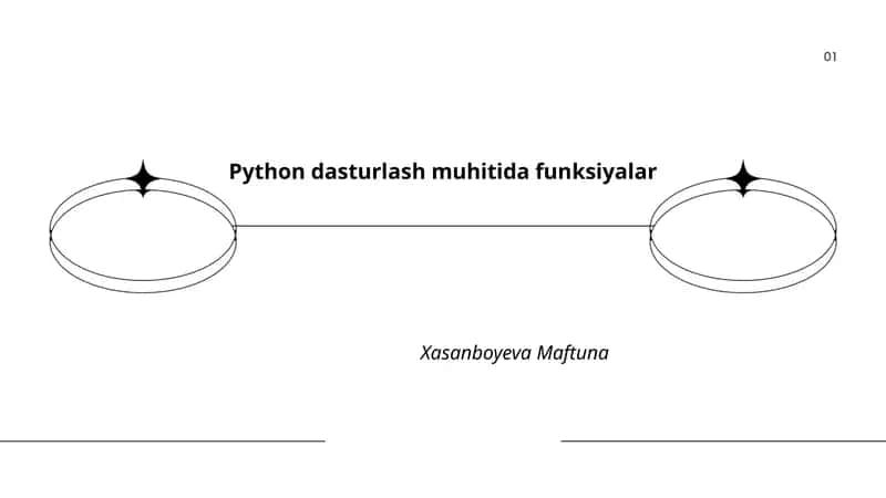 Python dasturlash muhitida funksiyalar