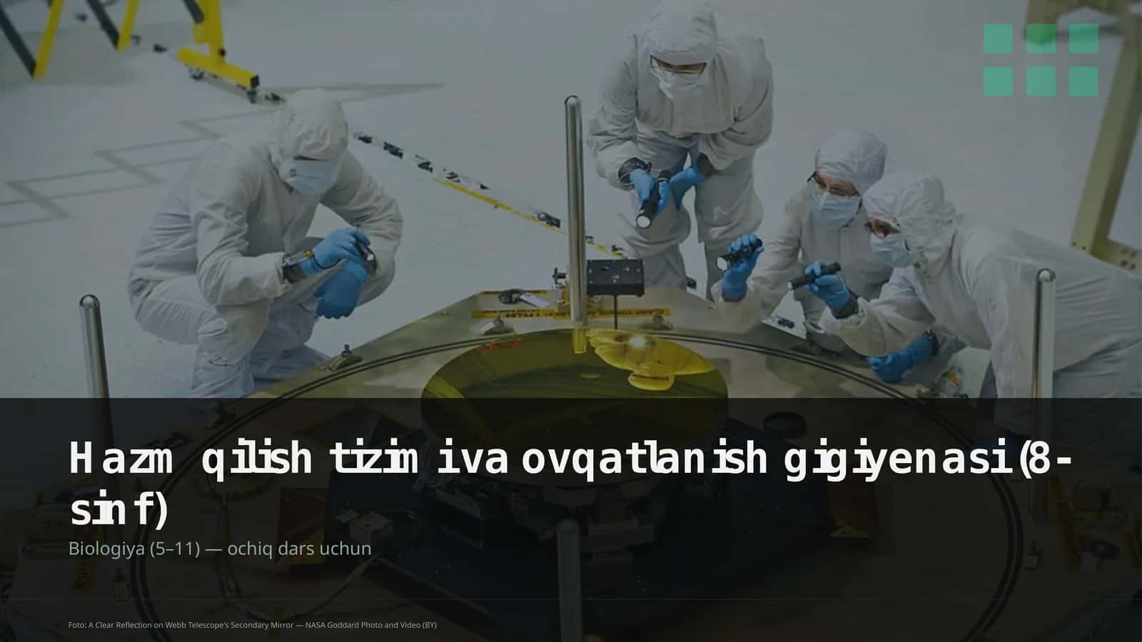 Hazm qilish tizimi va ovqatlanish gigiyenasi (8-sinf)