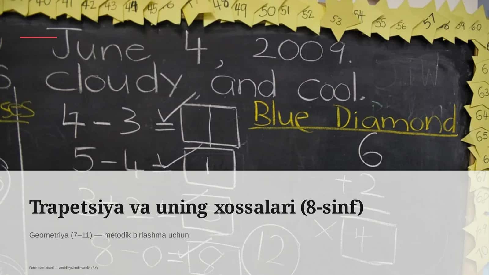Trapetsiya va uning xossalari (8-sinf)