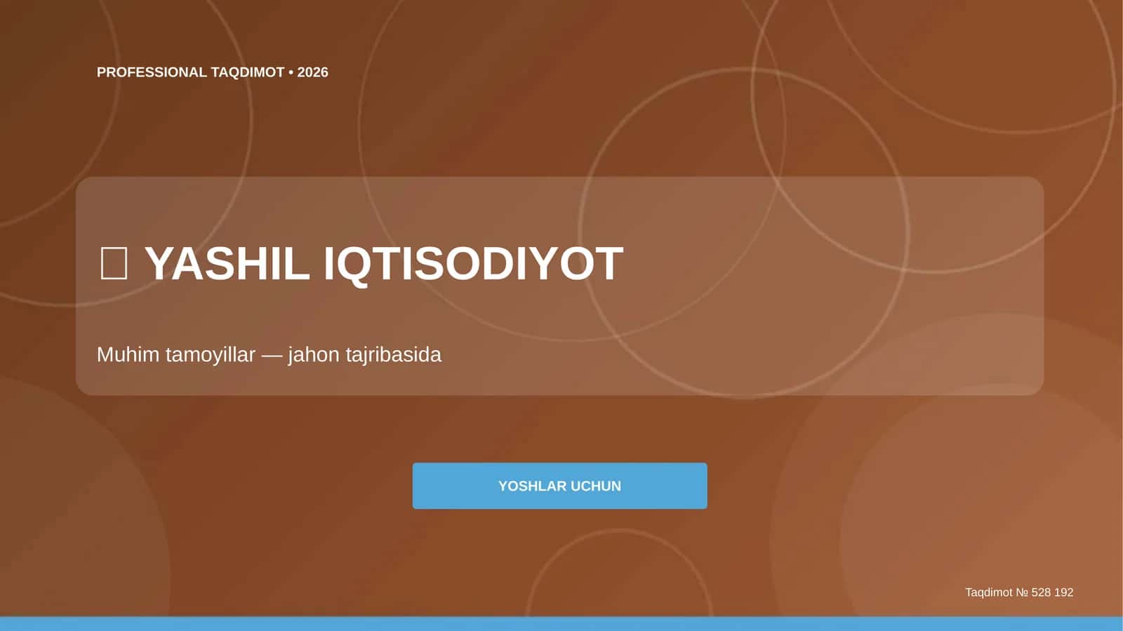 Yashil iqtisodiyot: muhim tamoyillar (jahon tajribasida) [yoshlar uchun]