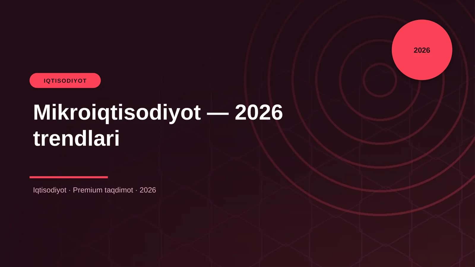 Mikroiqtisodiyot — 2026 trendlari