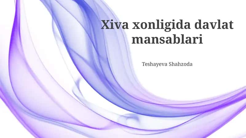 Xiva Xonligida Davlat lavozimlari