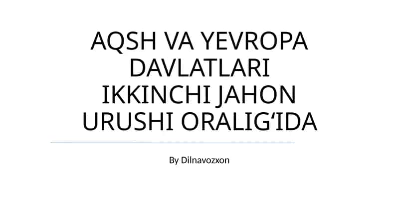 Ikkinchi Jahon Urushi Oraligʻida