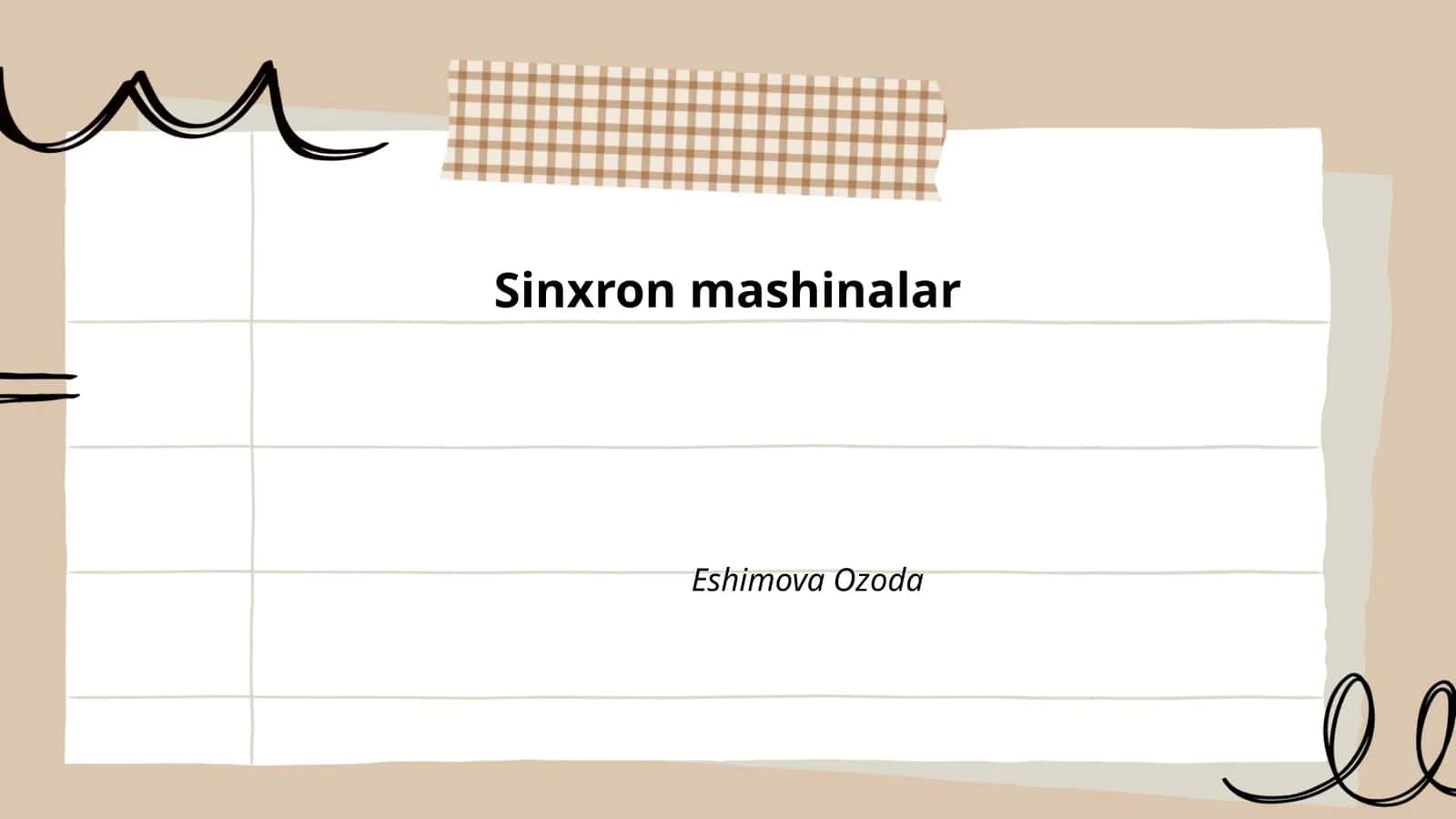 Sinxron mashinalar