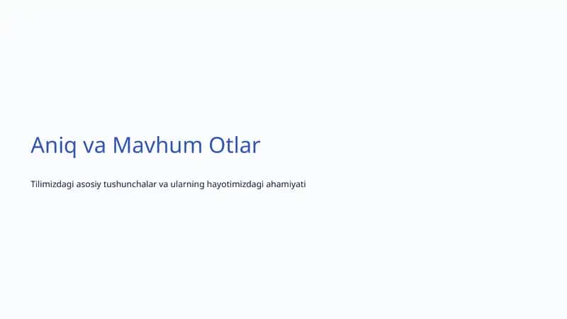 Aniq va Mavhum Otlar