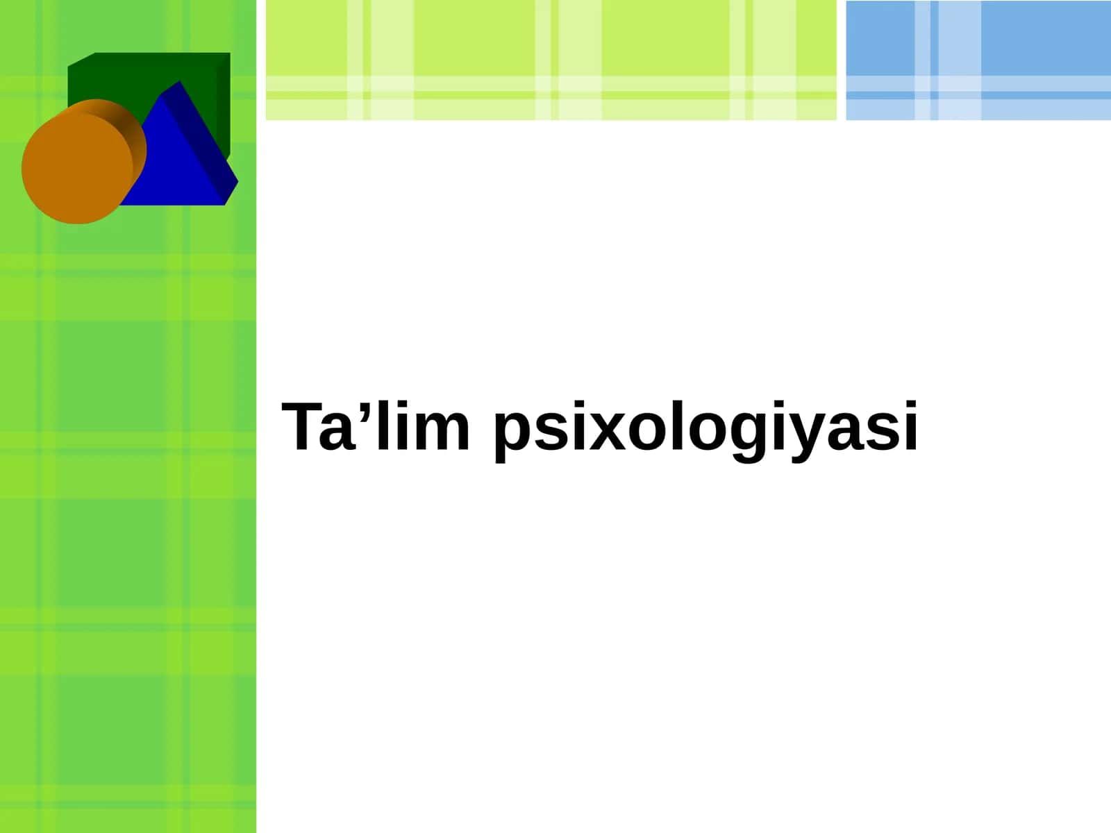 Ta’lim psixologiyasi
