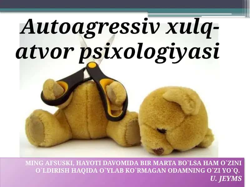 Autoagressiv xulq-atvor psixologiyasi