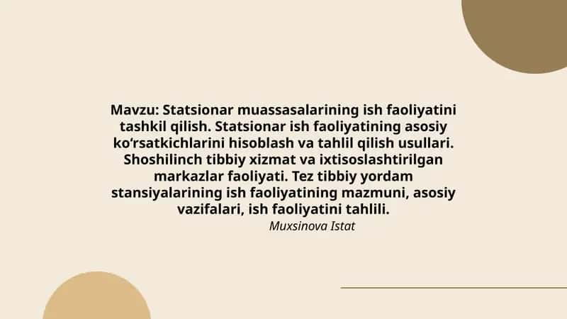 Muxsinova Istat