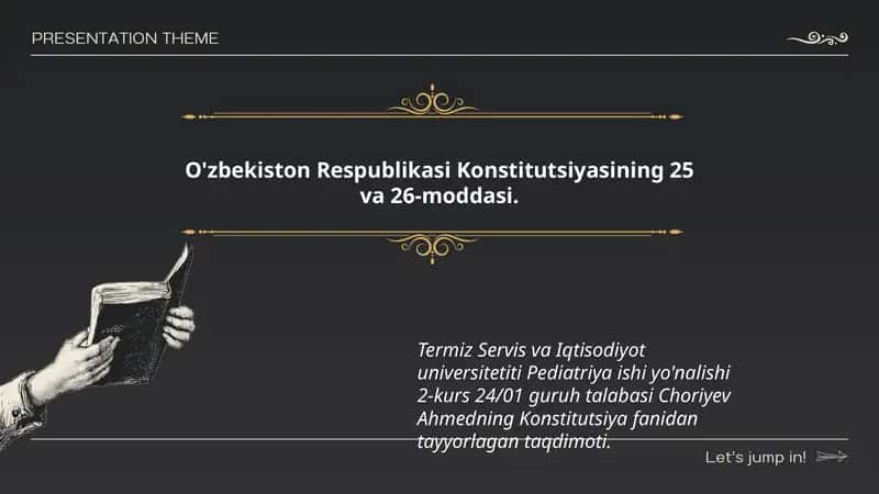 Konstitutsiya fanidan taqdimot