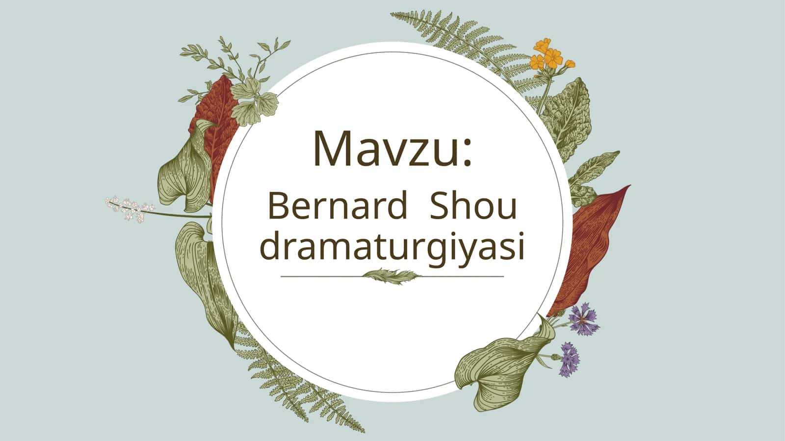 Bernard  Shou dramaturgiyasi