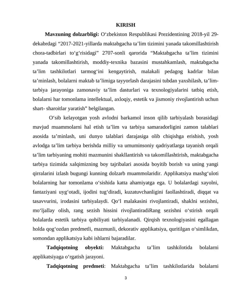 O‘sib kelayotgan yosh avlodni barkamol inson qilib tarbiyalash borasidagi mavjud muammolarni hal etish ta’lim va tarbiya samaradorligini zamon talablari asosida ta‘minlash
