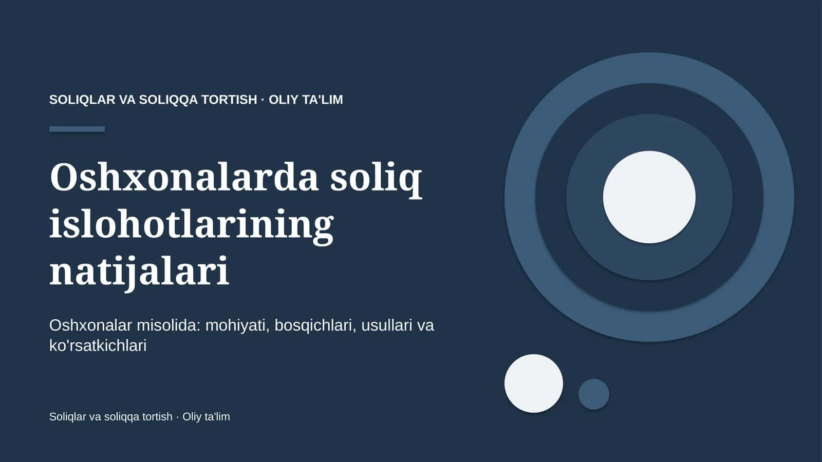 [Oshxonalarda soliq islohotlarining natijalari]