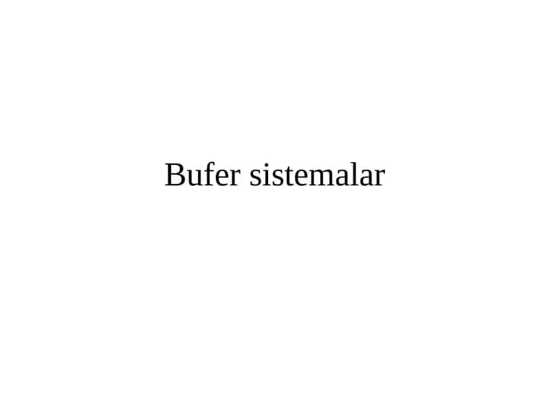 Bufersistemalar