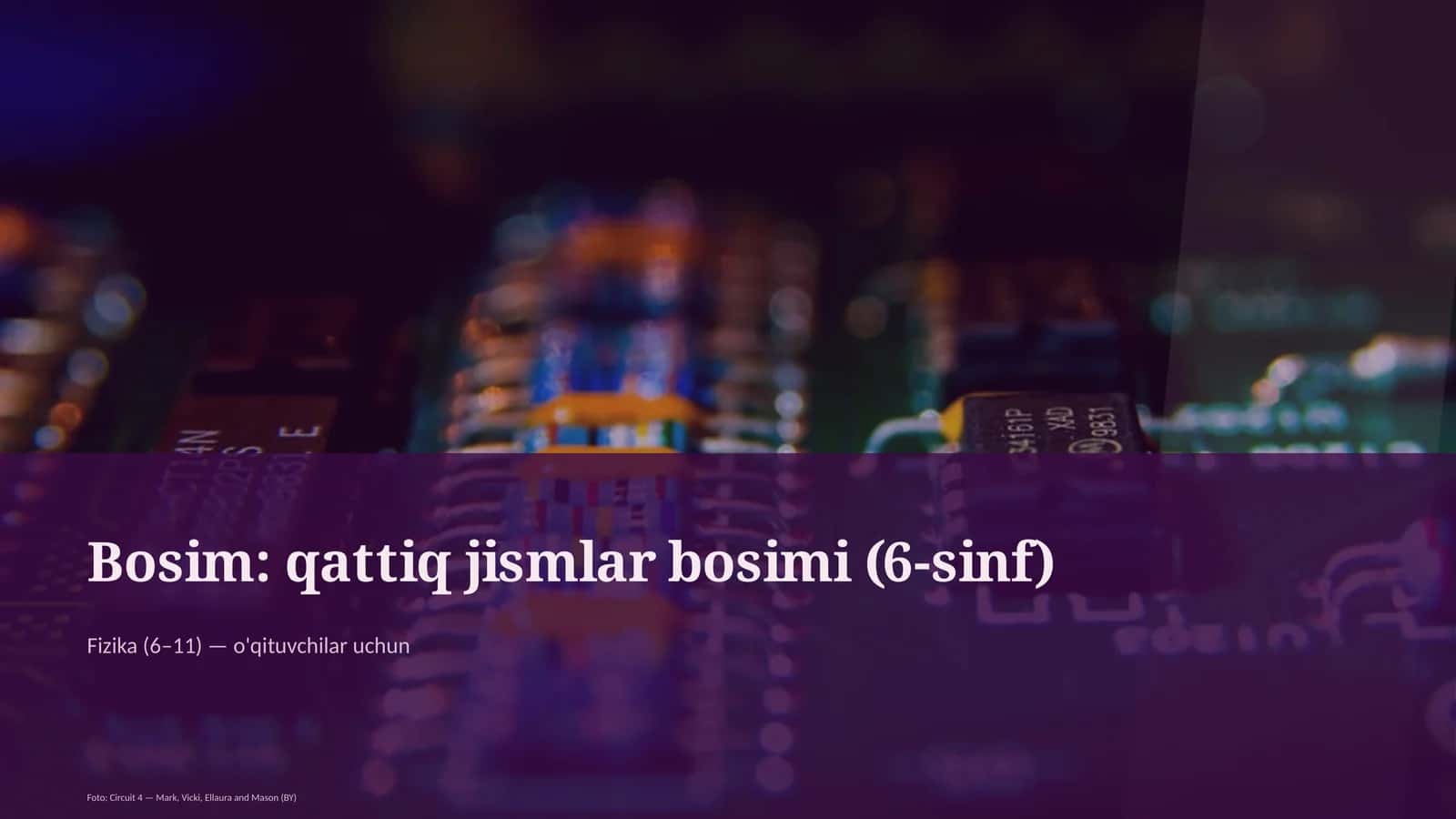 Bosim: qattiq jismlar bosimi (6-sinf)