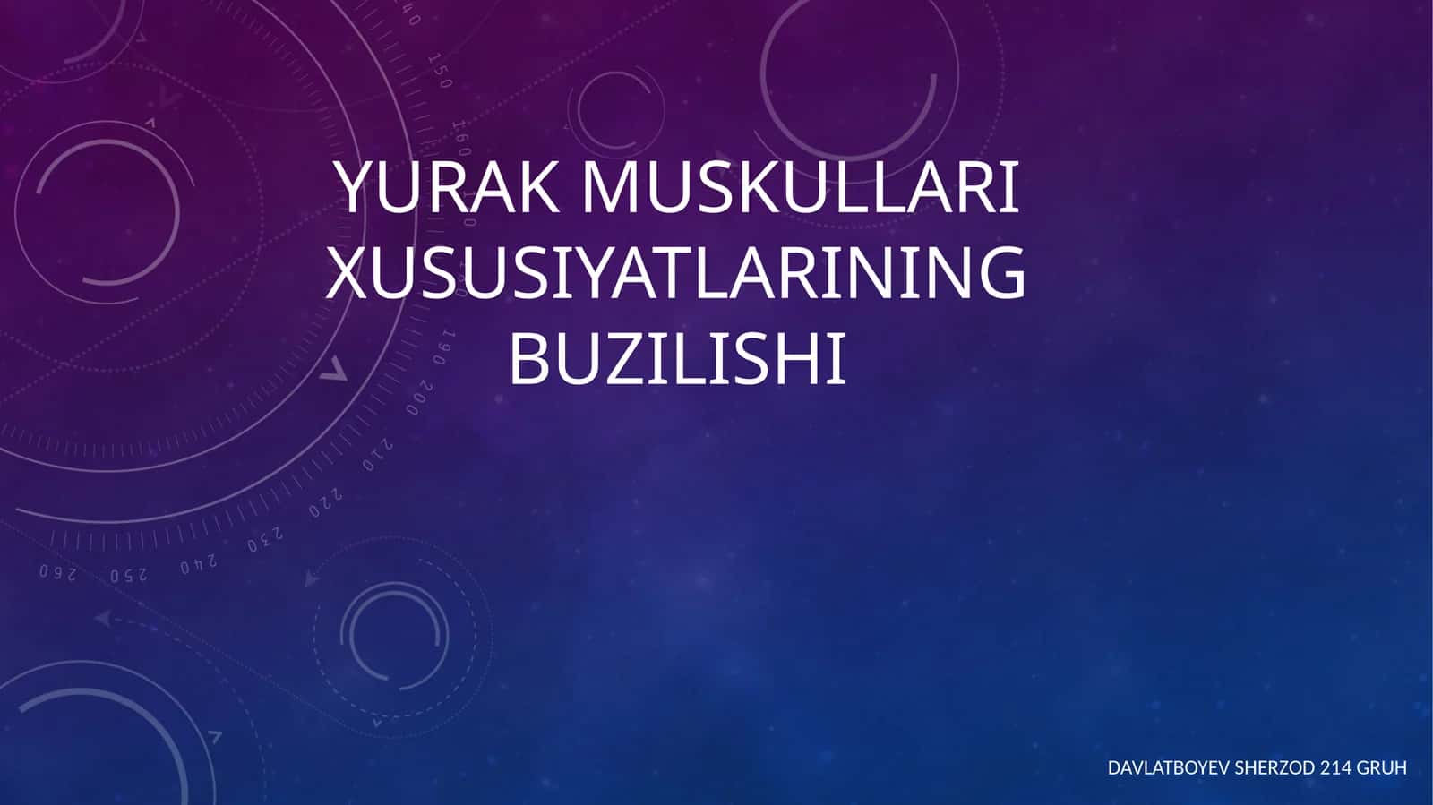 Yurak muskullari xususiyatlarining buzulishi