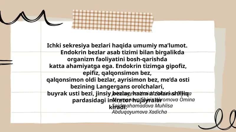 Ichki sekresiya bezlari
