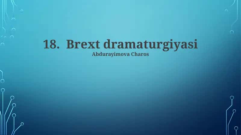 Brext dramaturgiyasi