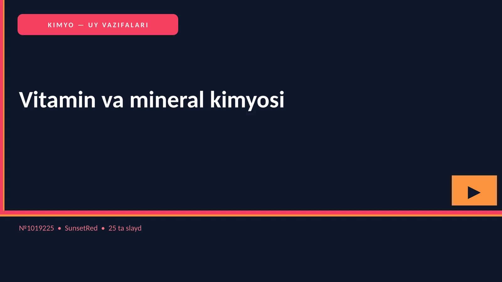 Vitamin va mineral kimyosi