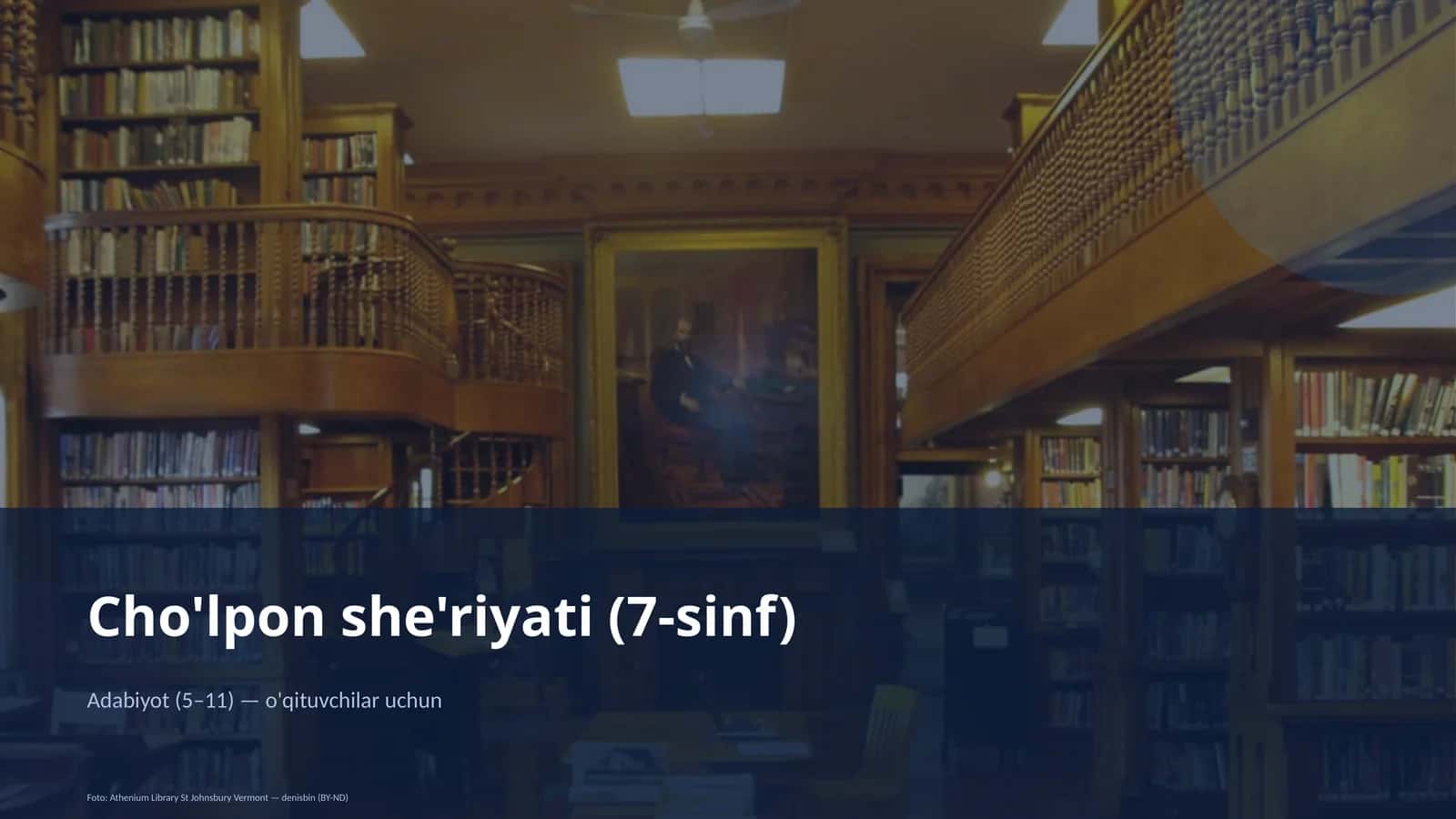 Cho'lpon she'riyati (7-sinf)