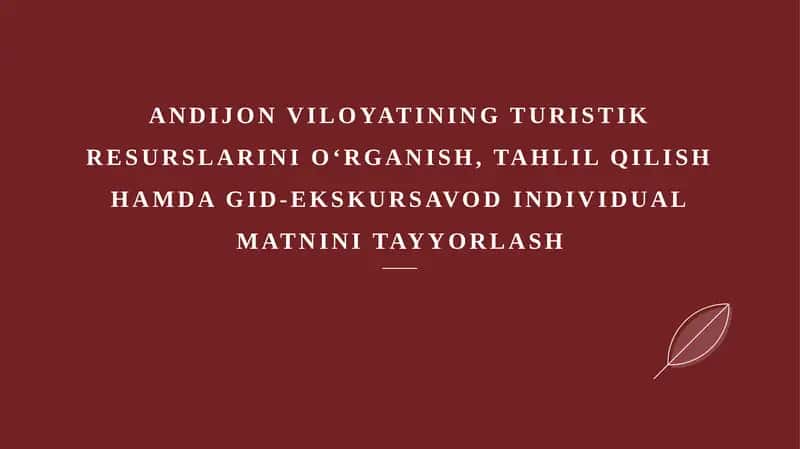 Tahlil qilish hamdagi ekskursiavad
