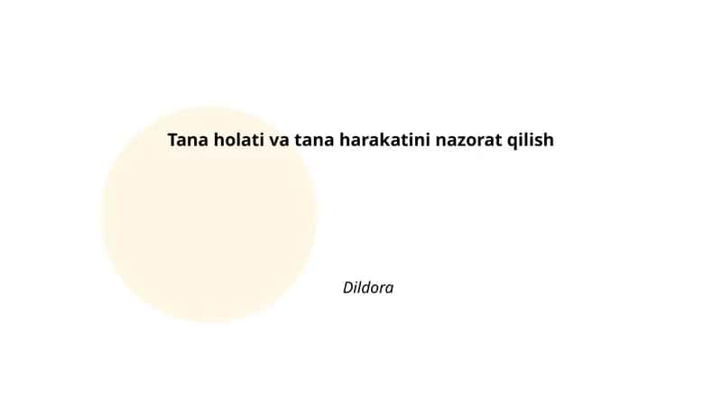 Postura nazorati va uning asabiy mexanizmlari