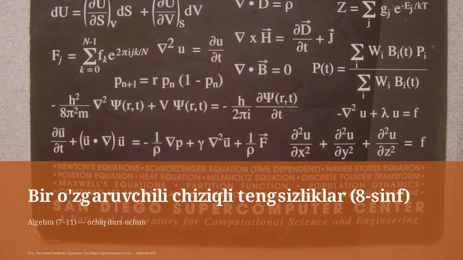 Bir o'zgaruvchili chiziqli tengsizliklar (8-sinf)