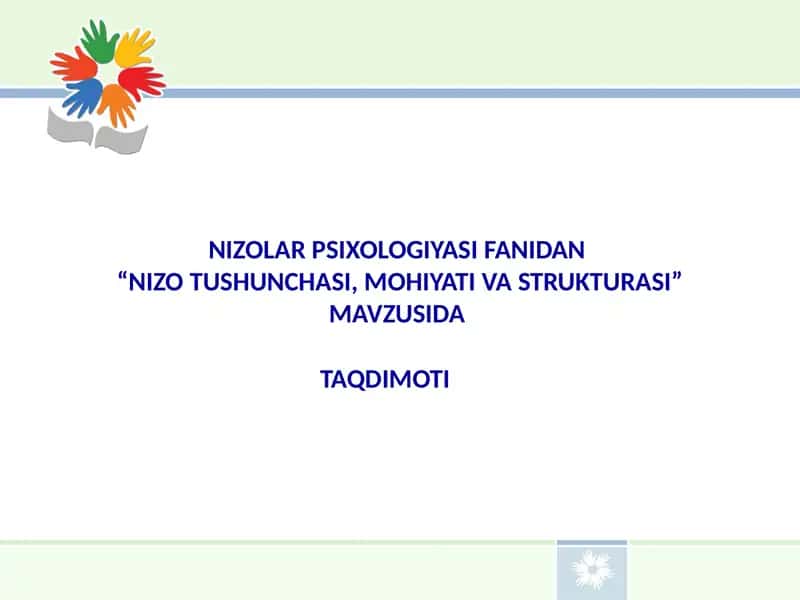 NIZO TUSHUNCHASI, MOHIYATI VA STRUKTURASI