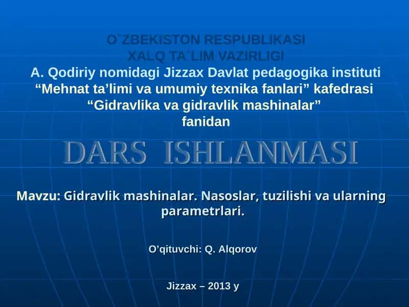 Gidravlik mashinalar