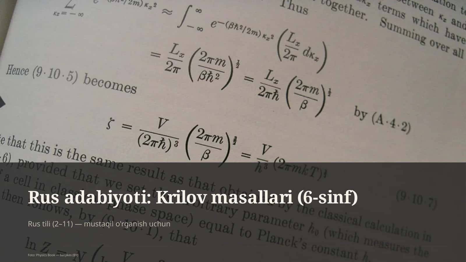 Rus adabiyoti: Krilov masallari (6-sinf)