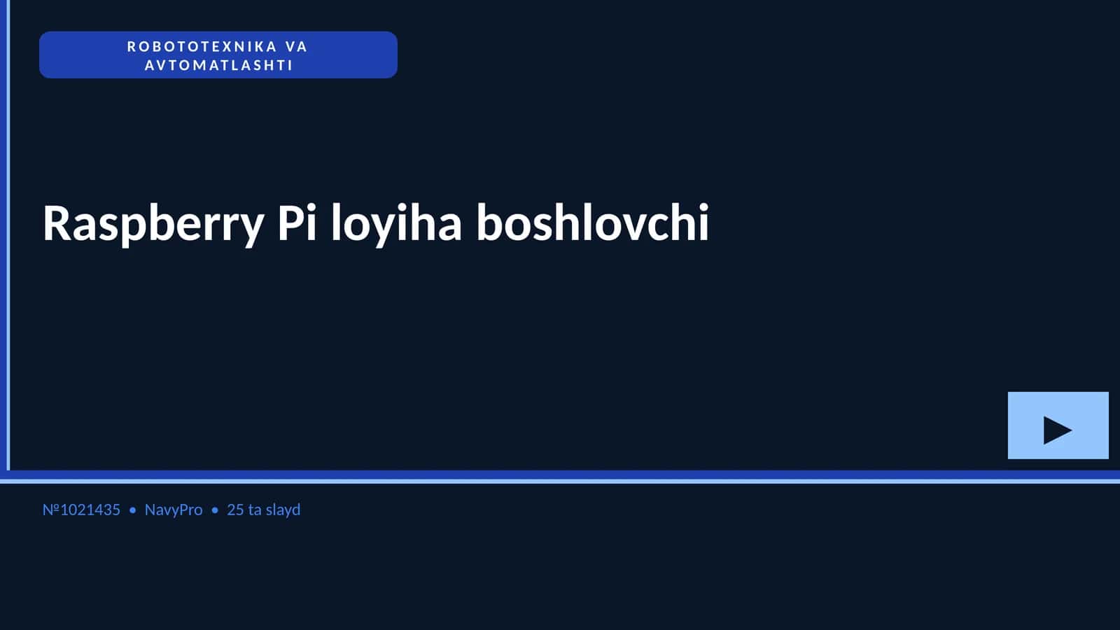 Raspberry Pi loyiha boshlovchi